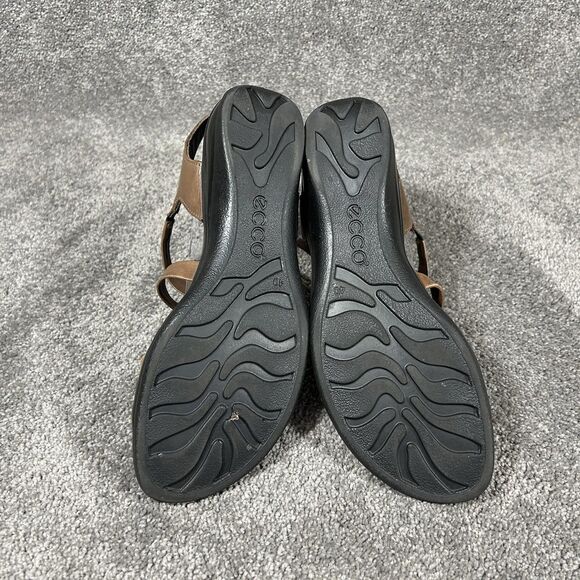 Ecco Sensata Womens Size 40 Brown Leather Strappy Slingback Sandals Used - Picture 9 of 12